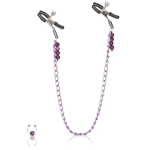 CalExotics Purple Chain Nipple Clamps зажимы для сосков