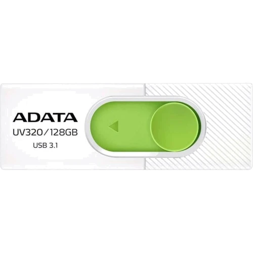 USB-флешка ADATA 128GB UV320 USB 3.1 White/Green (AUV320-128G-RWHGN): Стандарт USB USB 3.1