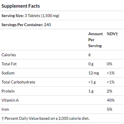 Healthy Origins, Organic Chlorella, 500 mg, 720 Tablets (Discontinued Item) (HO88428)