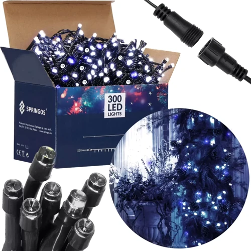 Гирлянда уличная (наружная) Springos 24 м 300 LED + Flash CL0329 Cold White фото 14