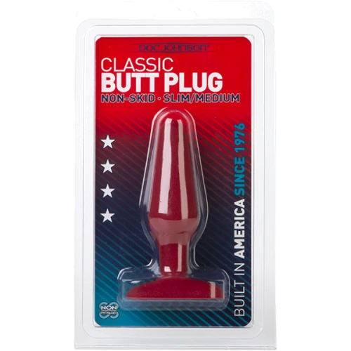 Анальная пробка Butt Plug Non-Skid Slim Medium, 9x3.6 см