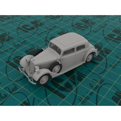 Немецкий штабной автомобиль Typ 320 (W142) седан, II МВ, Saloon, WWII German Staff Car(ICM35537) фото 8
