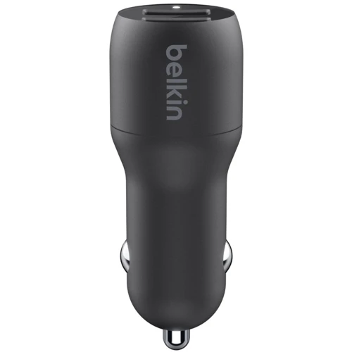 Зарядное устройство Belkin USB Car Charger 2xUSB 24W Black with microUSB Cable (CCE002BT1MBK): Количество USB-портов 2