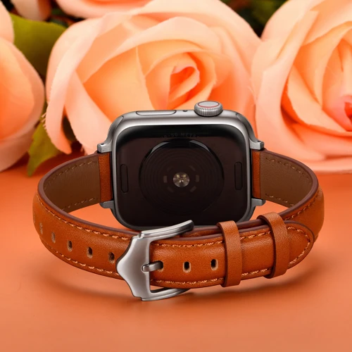 Аксессуар для Watch Slim 14mm Cow Leather Business Watch Bank Brown (BLAP181243) for Apple Watch 38/40/41mm фото 12