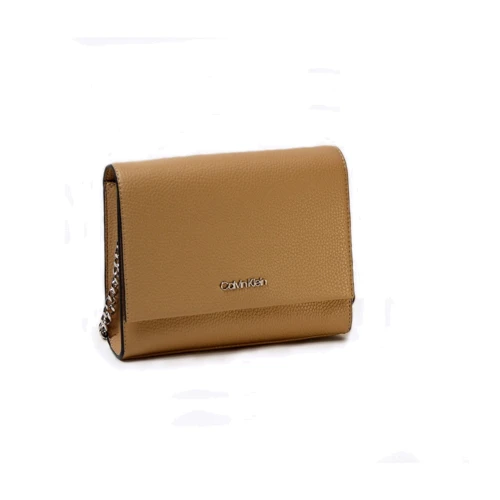 Женская сумка кросс боди Calvin Klein бежевая (631620822396)
