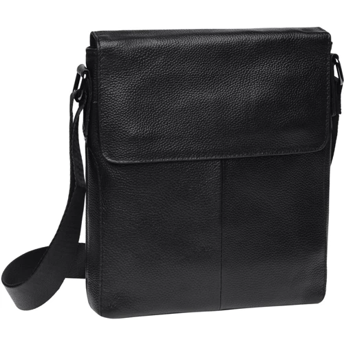 Чоловіча сумка планшет Borsa Leather чорна (K18168-black)