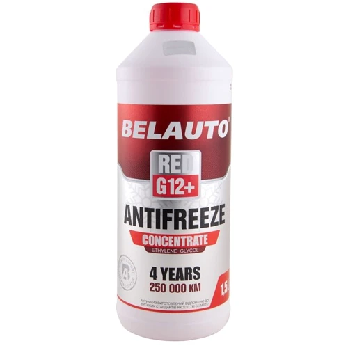Антифриз BELAUTO RED G12+ (червоний, концентрат) 1,5л