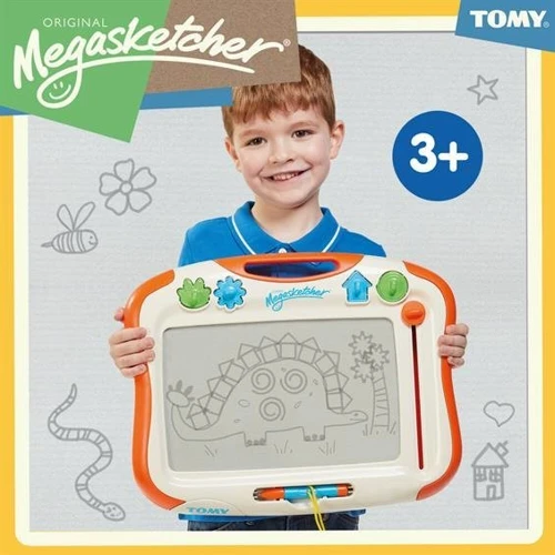 Магнитная доска для рисования Megasketcher бело-оранжева (T6555)