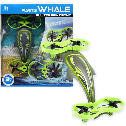 Квадрокоптер-амфибия Lead Honor на радиоуправлении Flying Whale 3 в 1 зеленый (LH-X70)