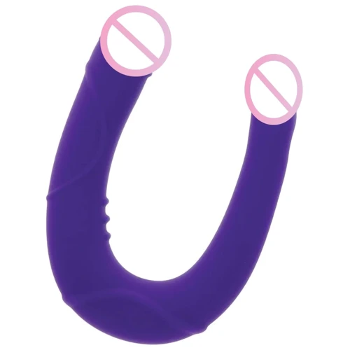 Фаллоимитатор двустороннийToy Joy Vogue Mini Double Dong (синий)