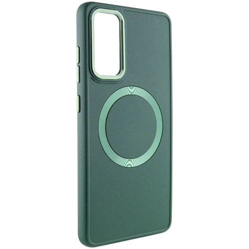 Чехол для телефонов TPU Case Bonbon Metal Style with MagSafe Army Green for Samsung A346 Galaxy A34 5G: Цвет зеленый