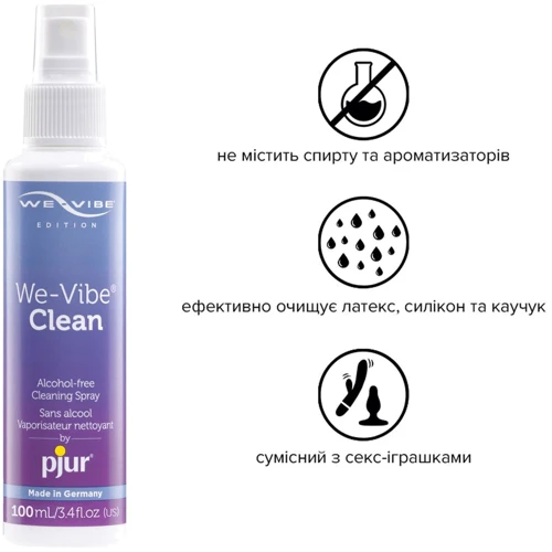 Антибактеріальний спрей pjur We-Vibe Clean 100 мл без спирту та ароматизаторів