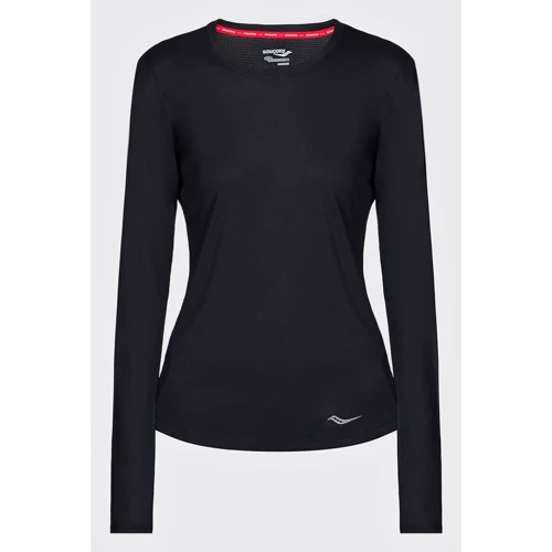 Спортивный лонгслив Saucony Stopwatch Long Sleeve (800272-BK) 44 черный: Вид Спортивные лонгсливы