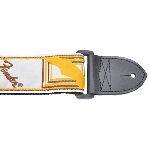 Ремень для гитар Fender 2 Monogrammed White Brown Yellow Strap (14488): Тип Ремни