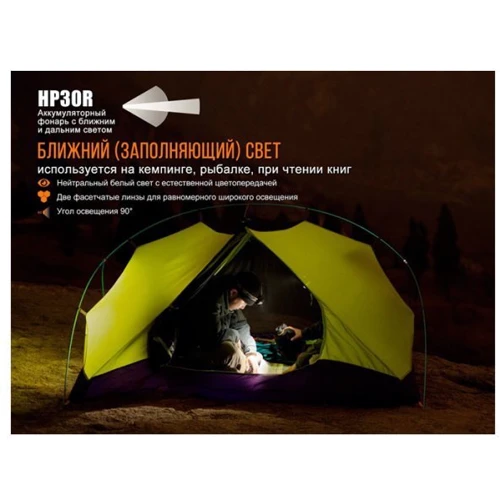 Фонарь Fenix HP30R серый (HP30Rgrey): Количество режимов 9