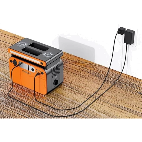 Зарядная станция CTECHi GT500 518Wh 162000mAh 500W Portable Power Station LiFePO4 Battery 60W PD Fast Charging Orange (GT500): Емкость аккумулятора, Вт/ч 518