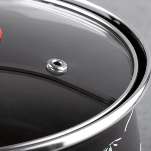 Кастрюля Gusto GT-T-118-LCB Давайте готовить черная 18см 3.1л (117497): Диаметр, см 18