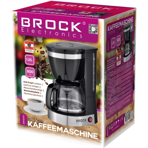 Кофеварка BROCK CM 1255 BK: Тип капельная кофеварка