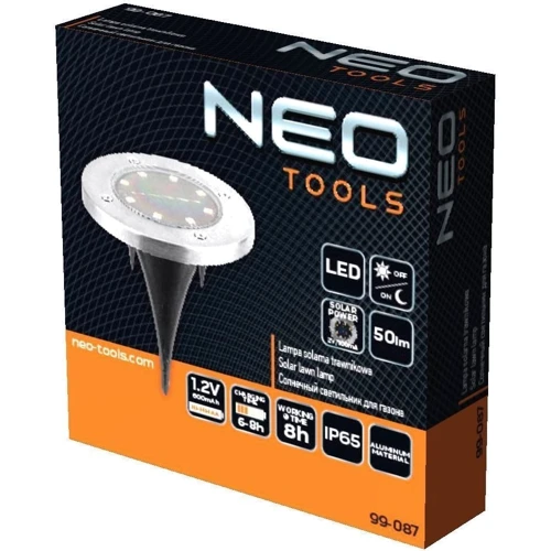 Светильник садовый аккумуляторный Neo Tools, 600мА•год 50лм питание от солнечного света на ножке IP65