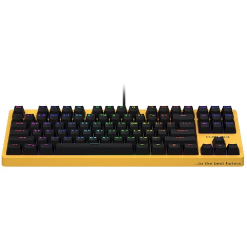 Клавиатура HATOR Rockfall 2 Mecha TKL Yellow (HTK-722): Подключение проводное