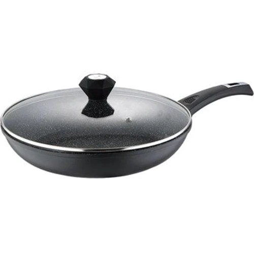 Сковорода з скляною кришкою Bergner BG 8397-BK (d26x5cm)