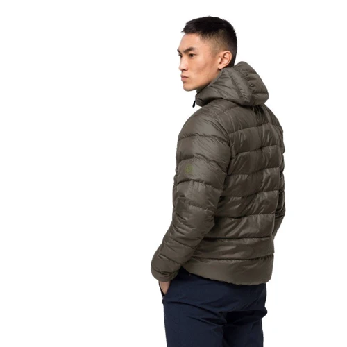 Пуховик Jack Wolfskin Helium Men 1200573-5066 50 сіро-зелений зимовий з капюшоном: Довжина рукава Длинный
