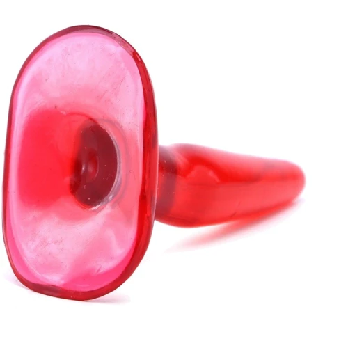 Анальная пробка Basix Mini Butt Plug, 11x2 см, красный