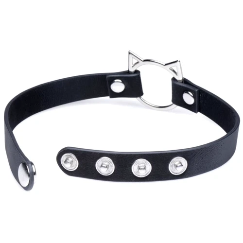 Чокер Master Series Kinky Kitty Ring Slim Choker Black