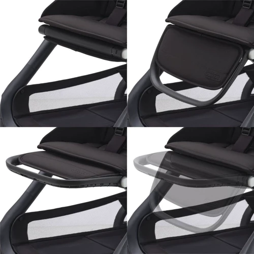 Прогулянкова коляска Bugaboo Dragonfly Black/Grey Melange (без капюшона) (100047023): Ширина шасі 52