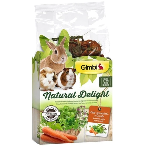 Трав'яний мікс GimBi Natural Delight трави та морква для гризунів 100 г