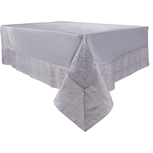 

Скатерть Lefard Plain со стразами серый 160х250 см