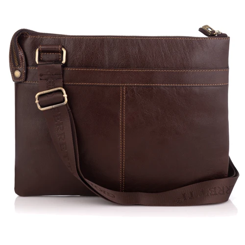 Жіноча сумка планшет Giorgio Ferretti коричнева (SHIGF3482-brown): Фактура Матовая, Гладкая