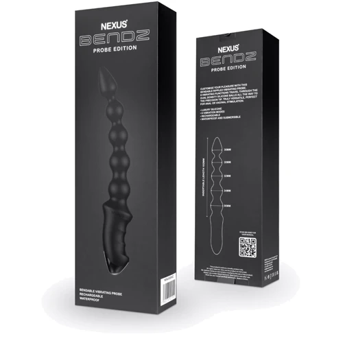 Анальный вибратор-бусы Nexus BENDZ Bendable Vibrator Probe Edition, эффект памяти формы