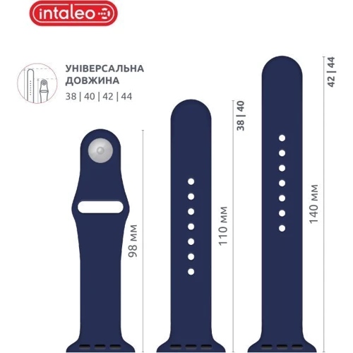 Аксессуар для Watch Intaleo Silicone Strap Dark blue for Apple Watch 38/40mm фото 6