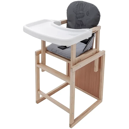 Стульчик-трансформер Babyroom Винни-230 eko без лака пластиковая столешница графит-серый (мишка и звезда) (680573): Тип трансформер