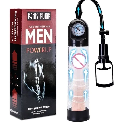 Вакуумная помпа Men Powerup Passion Pump с манометром и ручным насосом