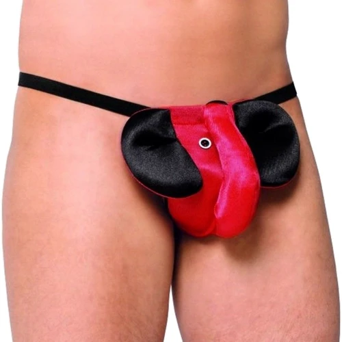 Мужские трусы SoftLine - Thong 4445, S-L (red/black)