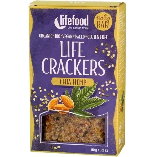 Крекеры Lifefood из Чиа и конопляными семенами органические 90 г (8594071485504)