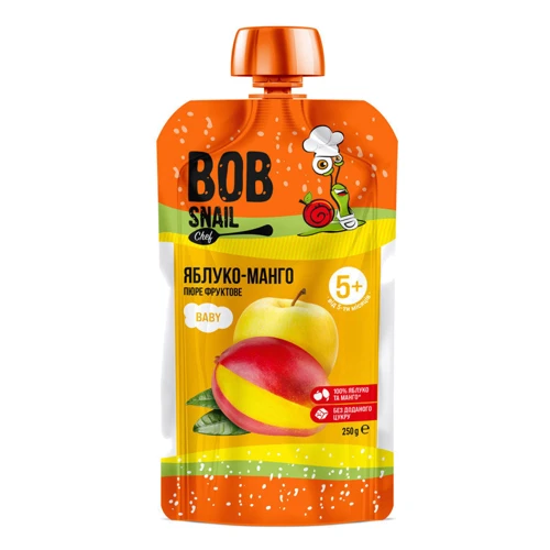 Пюре фруктовое Bob Snail Яблоко-Манго 250 г