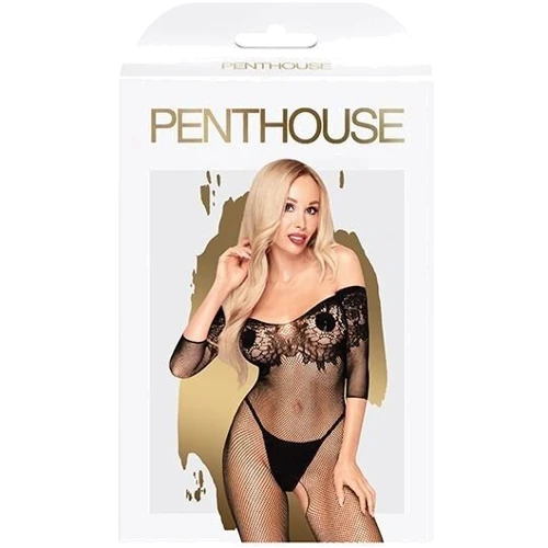 Бодистокинг с имитацией лифа Penthouse - High Profile Black XL