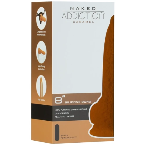 Фаллоимитатор Naked ADDICTION 8" Silicone Dong Сaramel
