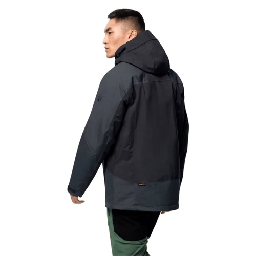 Куртка Jack Wolfskin Viking Sky Men 1107994-6000 52 черная зимняя с капюшоном: Тип застежки На молнии