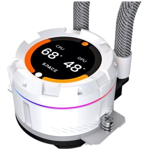 Кулер ID-COOLING Space LCD SL360 XE White: Количество вентиляторов, шт 3