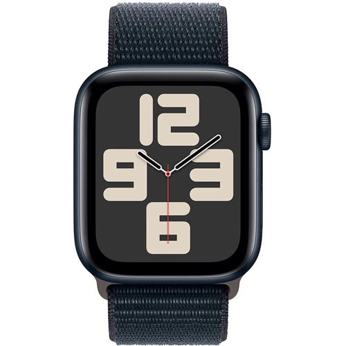 Apple Watch SE 2 2023 44mm GPS Midnight Aluminum Case with Midnight Sport Loop (MREA3) UA: Материал плетеный нейлон черного цвета