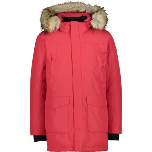 Парка CMP Man Parka Detachable Hood (31K2997-C929) 48 червона зима з капюшоном зі штучним хутром
