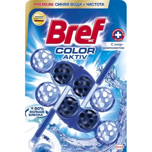 Туалетний блок Bref Хлор-компонент Твердий Дуопак 2Х50 г