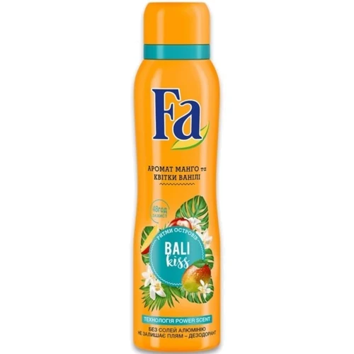 

Fa Дезодорант-спрей Ритмы островов Bali Kiss Аромат манго и цветка ванили 150 ml