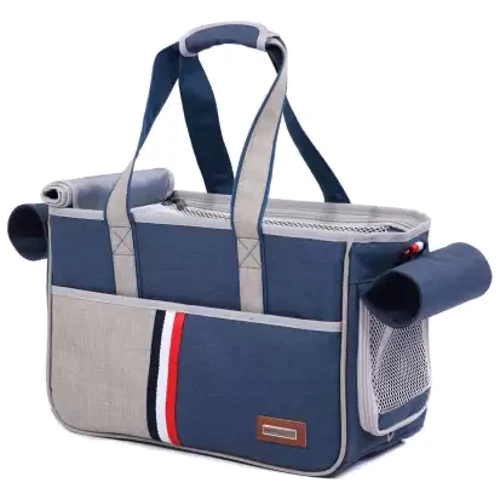 Сумка-переноска Do Do Pet Denim Blue для собак и кошек S 26х19х43см синяя (6931233200042)