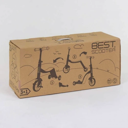 Самокат Best Scooter чорно-блакитний (JT 20255): Кількість коліс 3