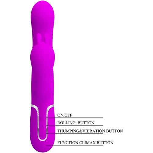 Вибромассажер с анальным и клиторальным стимулятором LYBAILE Pretty Love Cammy Purple Twinkled Tenderness (BW-500036)